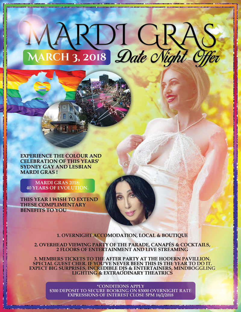 Mardi Gras Date Night Offer with Sydney Escort Karen Thompson