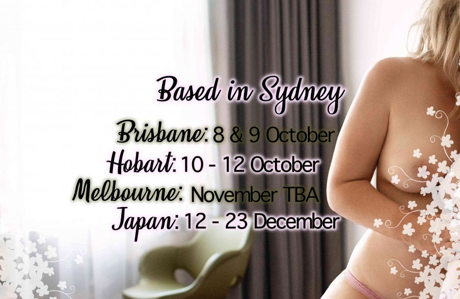 Escort Mischa Maxwell in Brisbane, Hobart and Sydney in October!